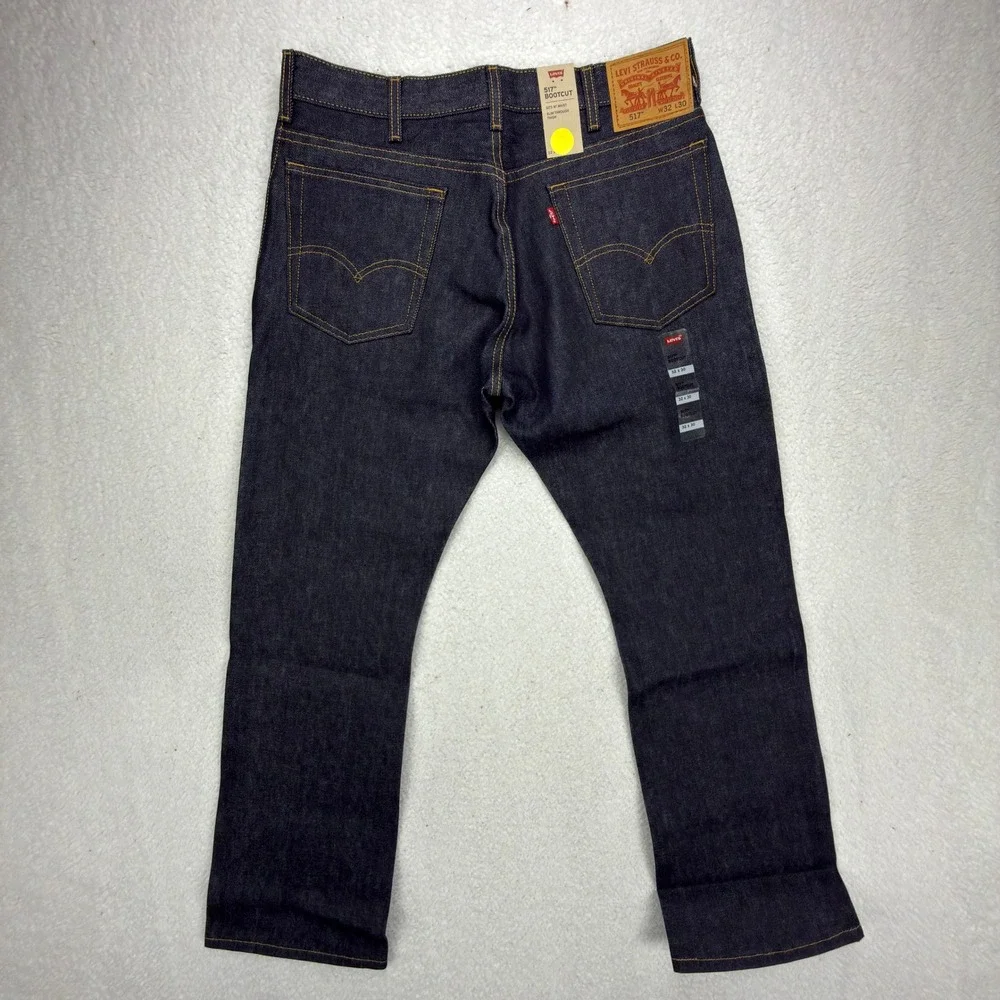 Levis 517 Bootcut Jeans Mens 32x30 Dark Wash Blue Denim NWT